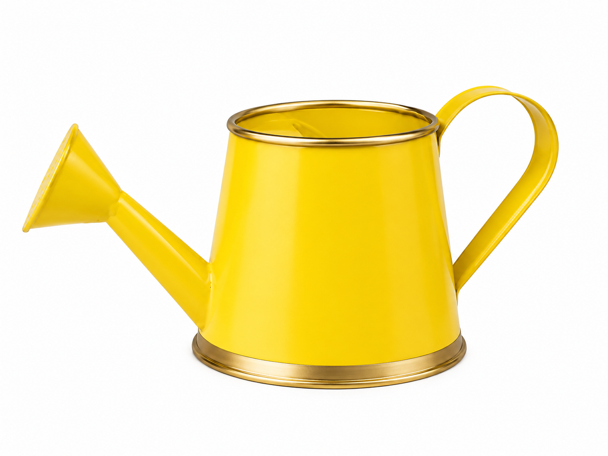 Mini Metal Garden Watering Can, 250 ml, Yellow