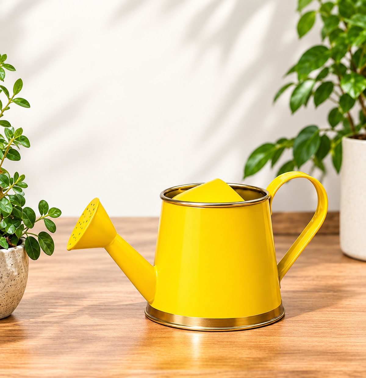 Mini Metal Garden Watering Can, 250 ml, Yellow