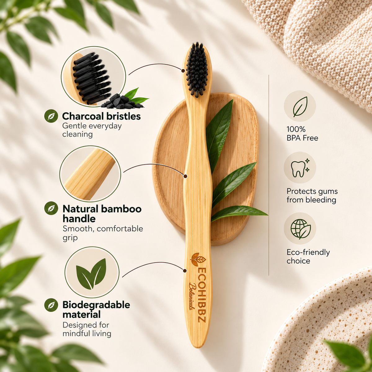 Bamboo Toothbrush (Pack of 2)